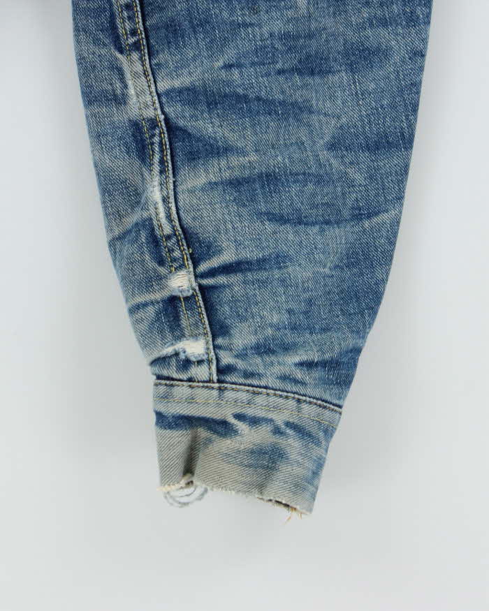Vintage 1960s Lee Storm Rider Blanket Lined Union Made In USA Denim Trucker Jacket - M