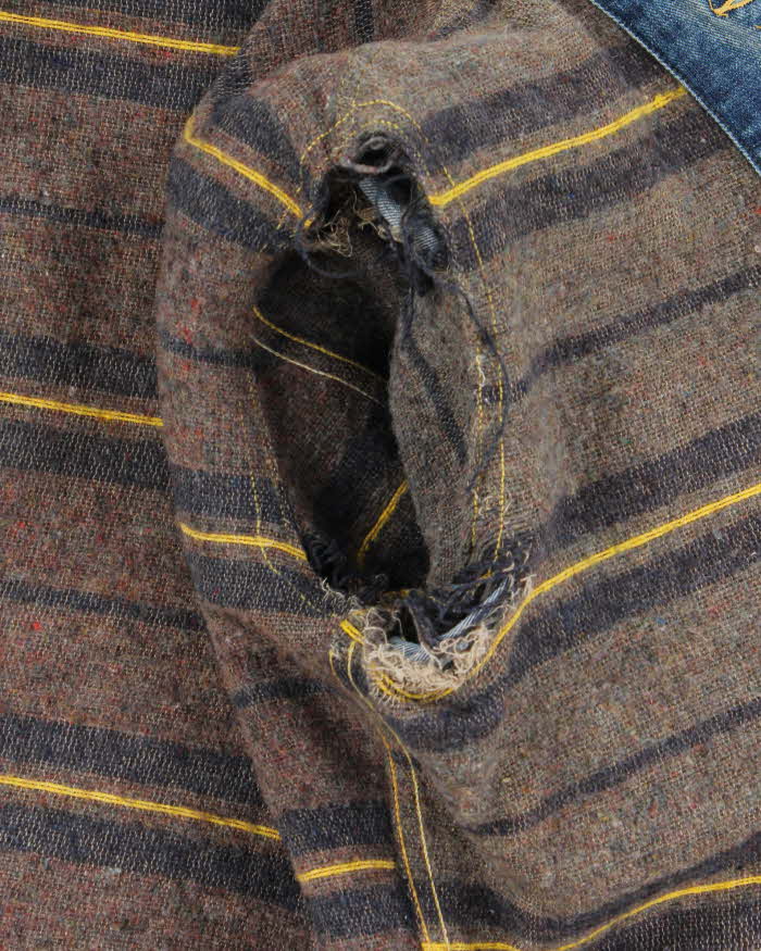 Vintage 1960s Lee Storm Rider Blanket Lined Union Made In USA Denim Trucker Jacket - M