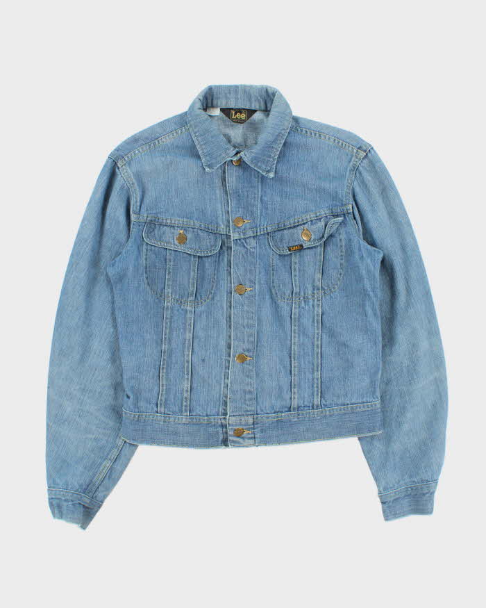 Vintage 1970s Lee Made In USA Light Wash Denim Trucker Jacket - L