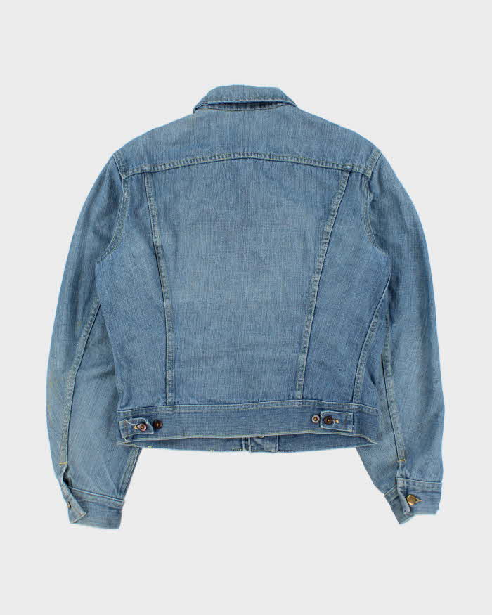 Vintage 1970s Lee Made In USA Light Wash Denim Trucker Jacket - L