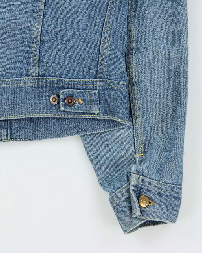 Vintage 1970s Lee Made In USA Light Wash Denim Trucker Jacket - L