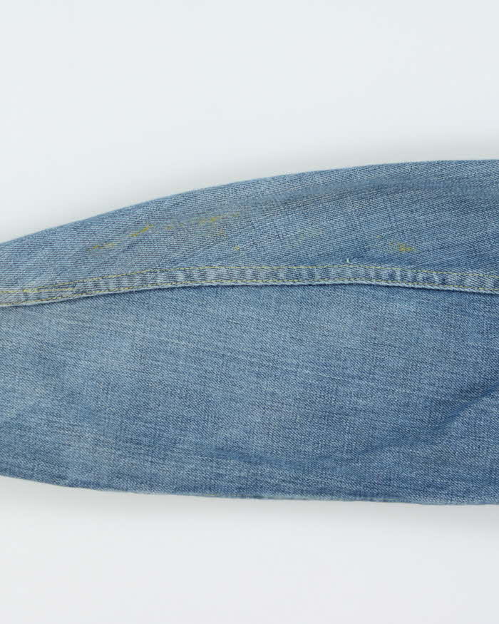Vintage 1970s Lee Made In USA Light Wash Denim Trucker Jacket - L