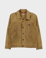 Vintage Filson Made In USA Khaki Tin Cloth Waxed Canvas Short Line Cruiser Jacket - M