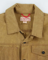 Vintage Filson Made In USA Khaki Tin Cloth Waxed Canvas Short Line Cruiser Jacket - M
