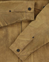 Vintage Filson Made In USA Khaki Tin Cloth Waxed Canvas Short Line Cruiser Jacket - M