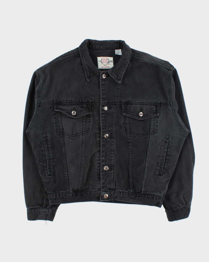 Vintage 1990s Bugle Boy Faded Boxy Denim Jacket - M