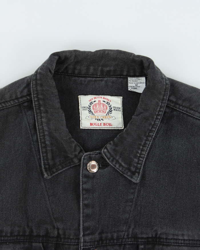 Vintage 1990s Bugle Boy Faded Boxy Denim Jacket - M