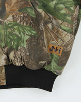 Vintage Y2K 00s Natural Habitat Realtree Camo Quilted Canvas Hooded Bomber Jacket - XXL