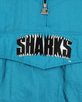 Vintage 1990s Starter San Jose Sharks NHL Quilted Shell Pullover Varsity Jacket - L