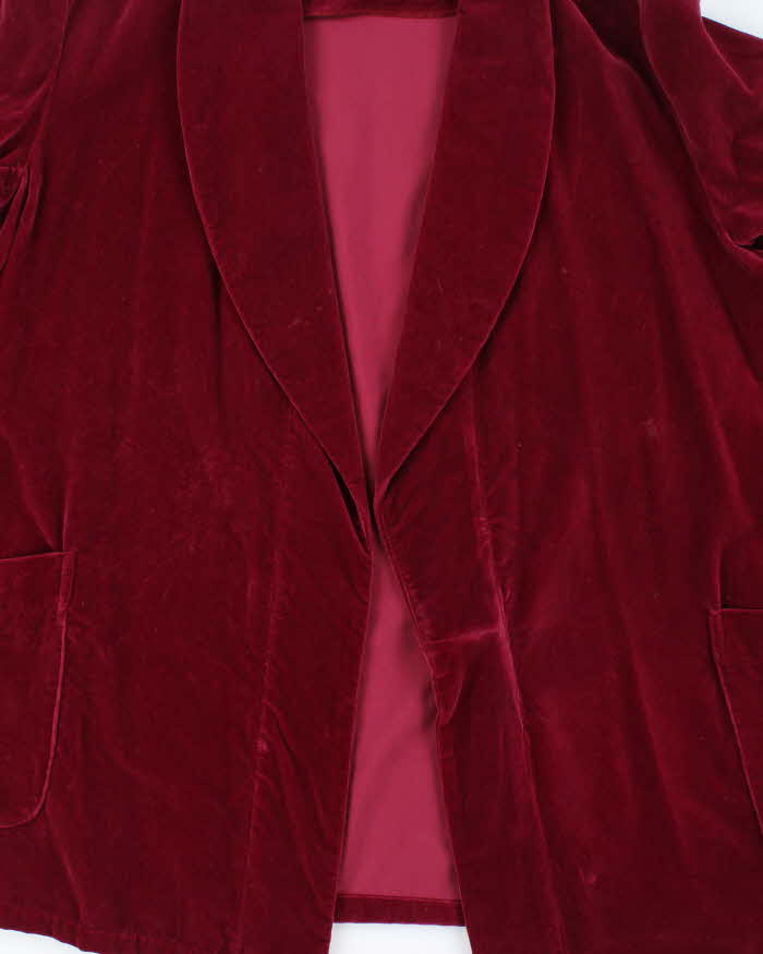 Vintage 1980s Christian Dior Monsieur Robes De Chambre Velour Smoking Jacket - XL