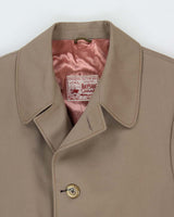 Vintage 1960s Bayside Wool Gabardine Woven In England Showerproof Overcoat - M