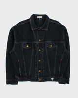 Vintage 1990s Guess Jeans Dark Indigo Wash Boxy Denim Jacket - L