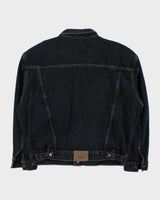 Vintage 1990s Guess Jeans Dark Indigo Wash Boxy Denim Jacket - L