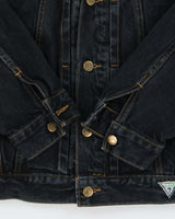 Vintage 1990s Guess Jeans Dark Indigo Wash Boxy Denim Jacket - L