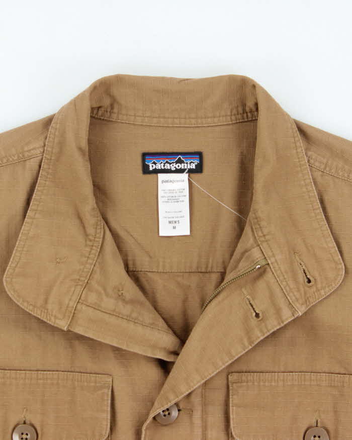 Vintage Patagonia Khaki Canvas Grid Safari Jacket - M