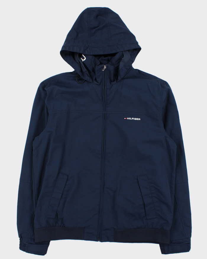Vintage Y2K 00s Tommy Hilfiger Hooded Shell Harrington Jacket - L