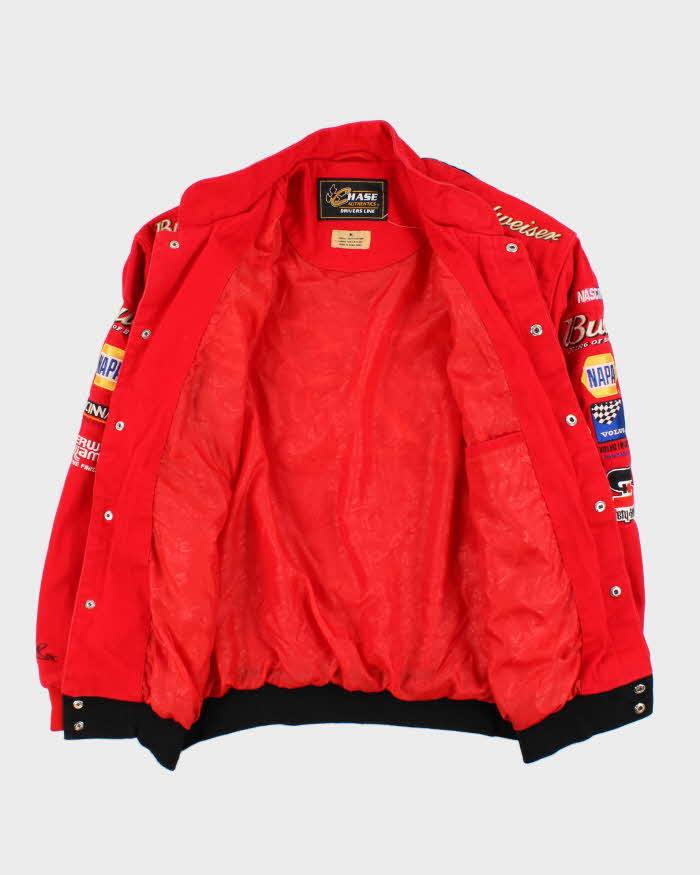 Vintage Y2K 00s Chase Authentics Drivers Line Dale Earnhardt Budweiser Nascar Bomber Jacket - M