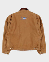 Vintage Carhartt J001 Detroit Blanket Lined Tan Made In USA Workwear Jacket - L
