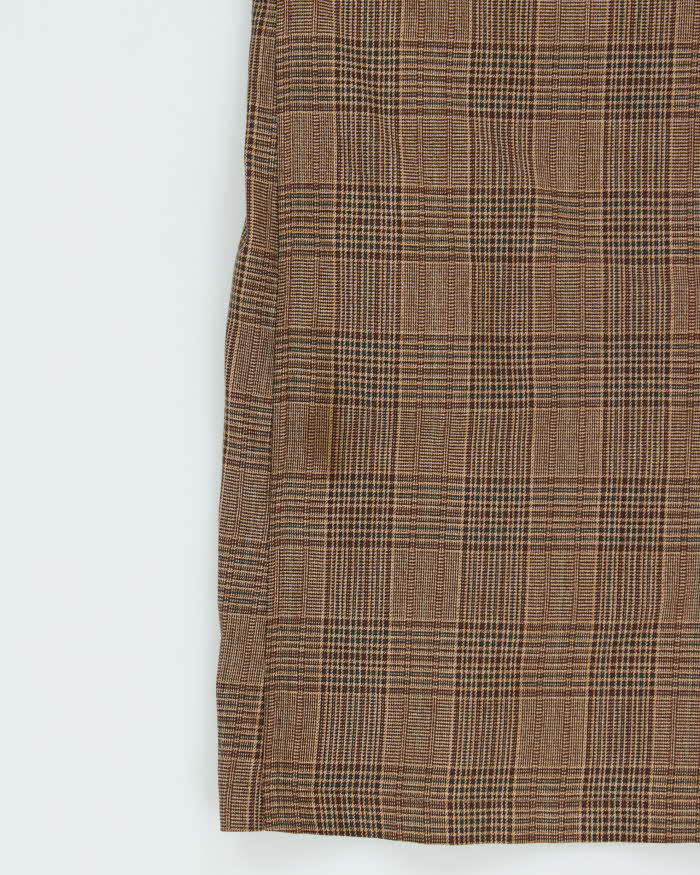 Vintage 1970s London Fog Wool Layer Lined Glen Check Over Coat - L