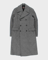 AW2018 Michael Kors Main Line Made In Italy Wool Double Breasted Over Coat - M
