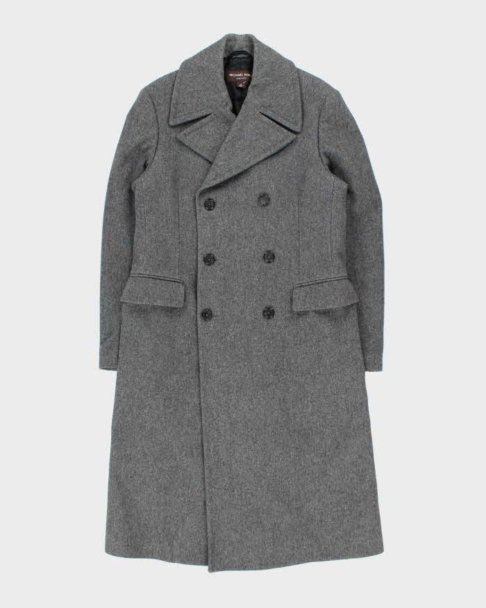 AW2018 Michael Kors Main Line Made In Italy Wool Double Breasted Over Coat - M