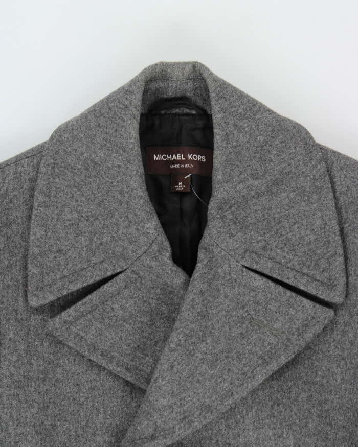 AW2018 Michael Kors Main Line Made In Italy Wool Double Breasted Over Coat - M