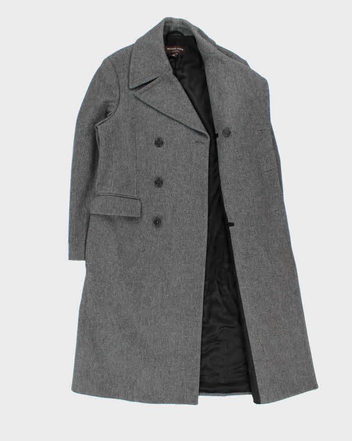 AW2018 Michael Kors Main Line Made In Italy Wool Double Breasted Over Coat - M