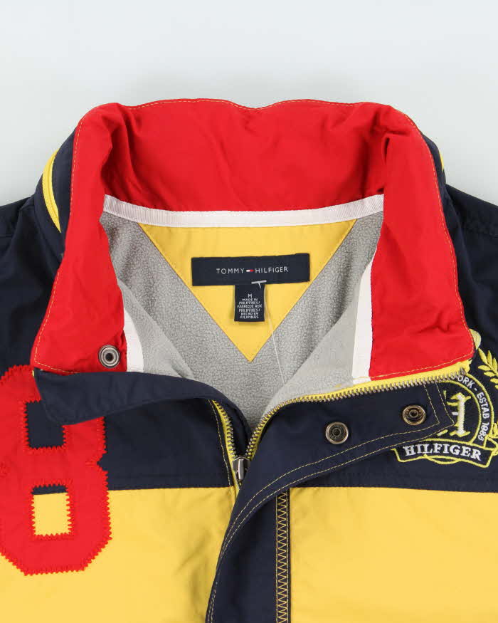 Vintage Y2K 00s Tommy Hilfiger Colour Block Fleece Lined Waterproof Shell Jacket - M