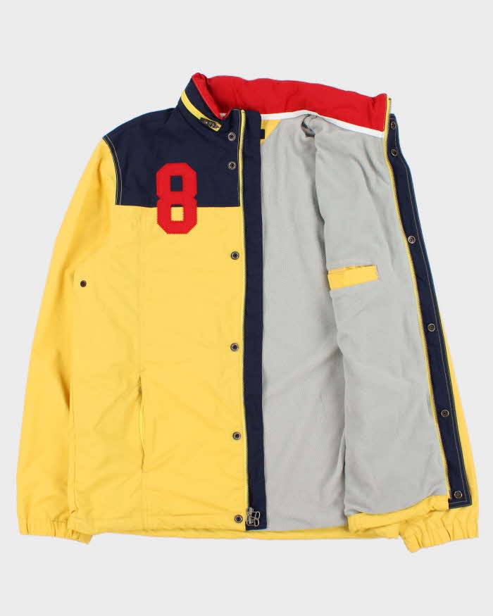 Vintage Y2K 00s Tommy Hilfiger Colour Block Fleece Lined Waterproof Shell Jacket - M