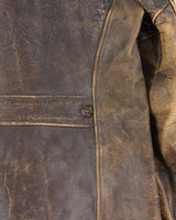 Vintage 1940s Top Craft Made In USA Horsehide Leather Motorcycle Biker Jacket - L