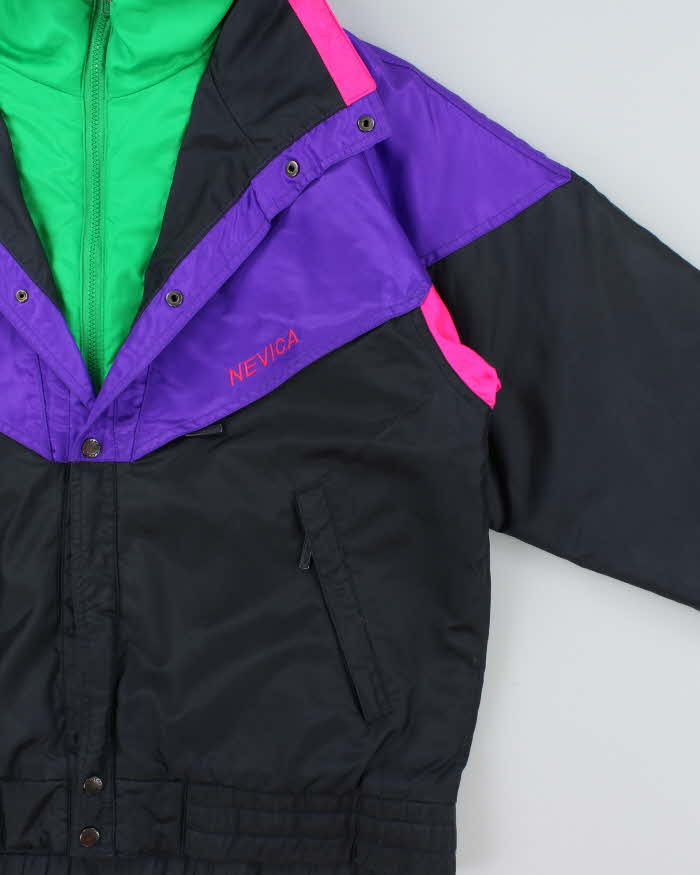 Vintage 1980s Nevica Frontline ExcelTech Hooded Ski Jacket - L