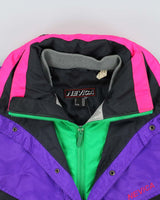 Vintage 1980s Nevica Frontline ExcelTech Hooded Ski Jacket - L