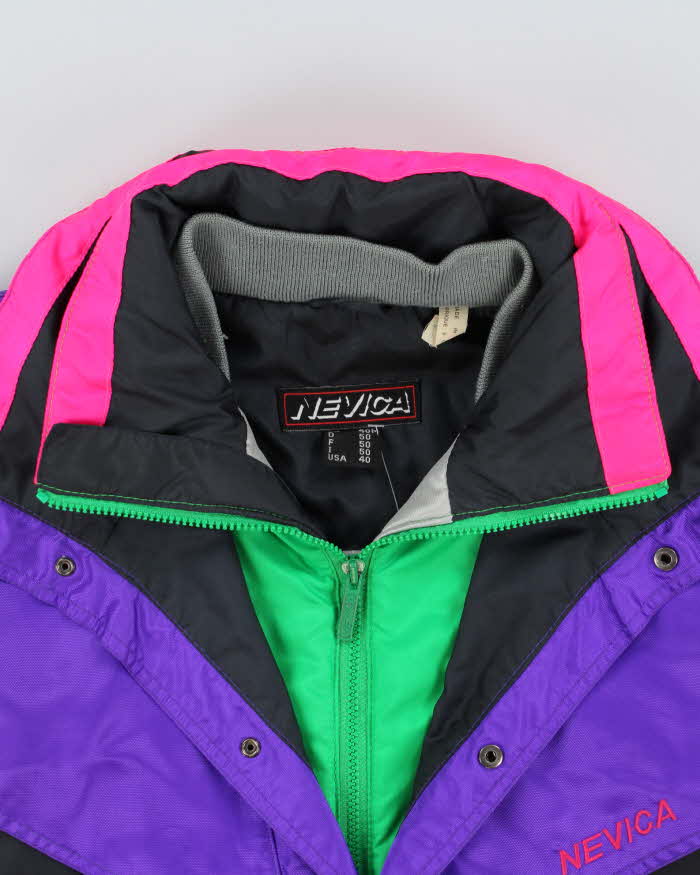 Vintage 1980s Nevica Frontline ExcelTech Hooded Ski Jacket - L