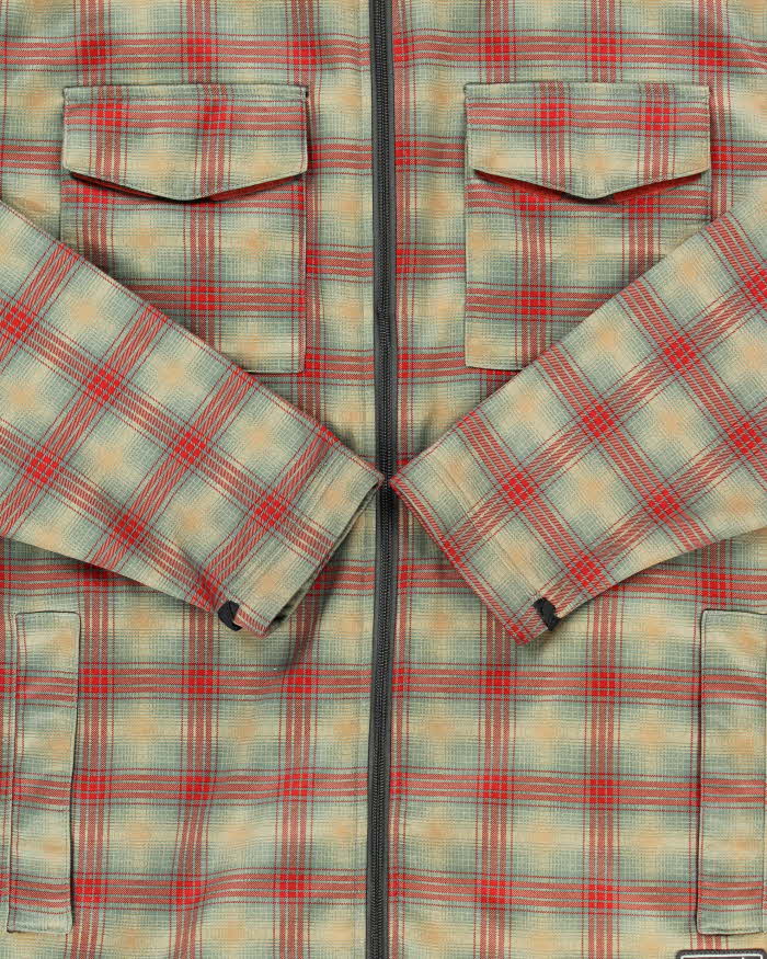 Vintage Y2K 00s Burton Biltmore System Fleece Lined Plaid Hooded Ski Jacket - L