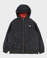 Vintage Y2K 00s The North Face Quilted Satin Hooded Bomber Jacket - XXL