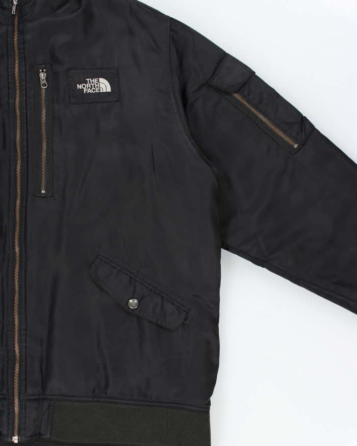 Vintage Y2K 00s The North Face Quilted Satin Hooded Bomber Jacket - XXL