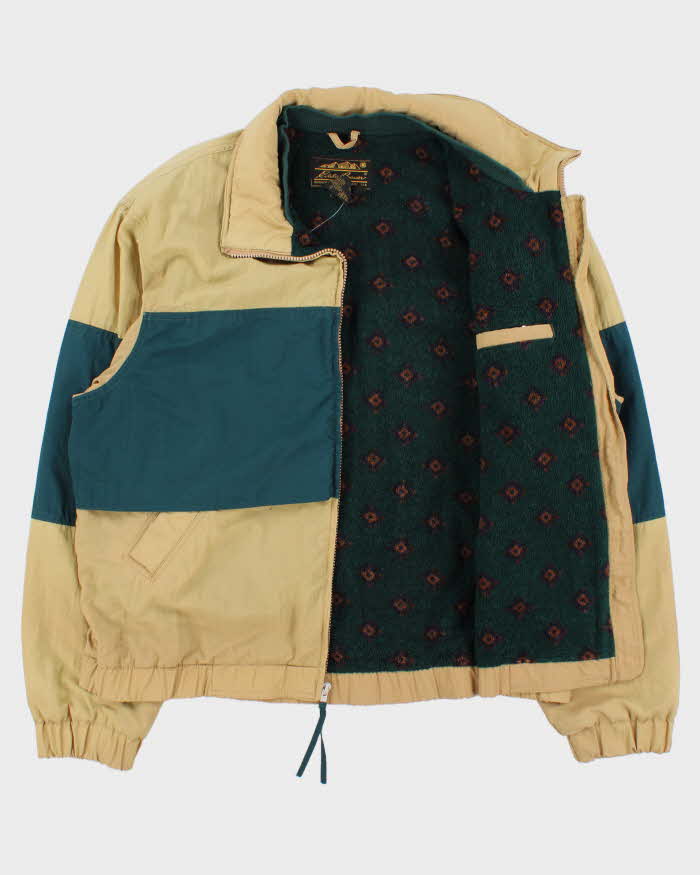 Vintage 1990s Eddie Bauer Made In USA Fleece Lined Shell Jacket - L