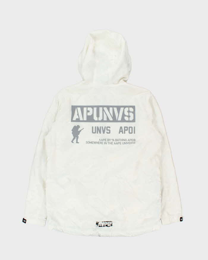 Vintage Aape By A Bathing Ape Apunvs Military 3M Camo Shell Quarter-Zip Windbreaker Jacket - L