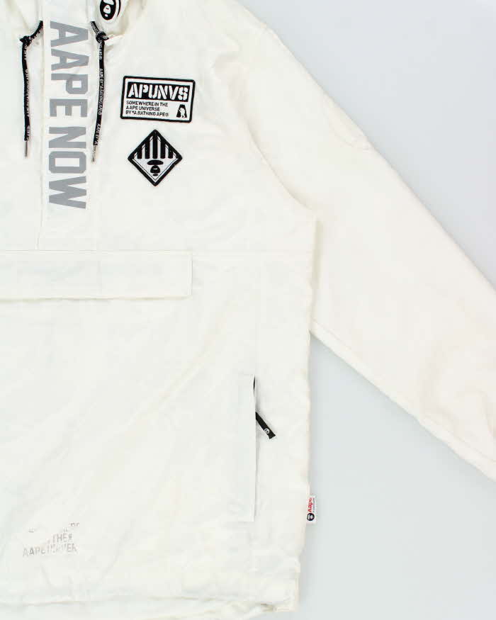 Vintage Aape By A Bathing Ape Apunvs Military 3M Camo Shell Quarter-Zip Windbreaker Jacket - L