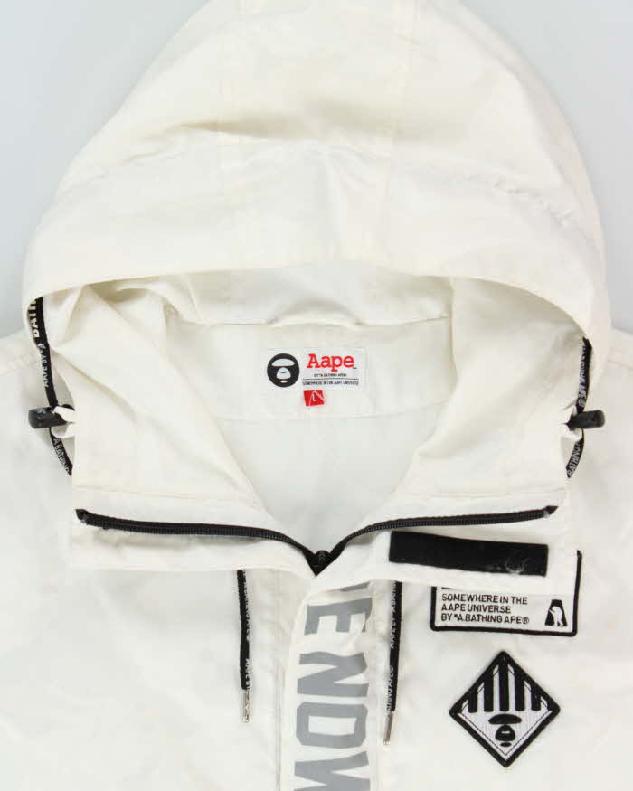 Vintage Aape By A Bathing Ape Apunvs Military 3M Camo Shell Quarter-Zip Windbreaker Jacket - L
