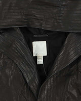 Vintage Diesel Liquid Space Cropped Oversize Hood Lamb Leather Jacket - M