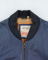Vintage 1991 Michael Haban Where Mi US Navy Leather Bomber Jacket - M