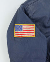 Vintage 1991 Michael Haban Where Mi US Navy Leather Bomber Jacket - M