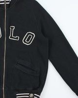 Vintage Polo Ralph Lauren 67 Embroidered Patch Logo Cotton Varsity Jacket - M