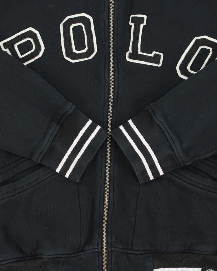 Vintage Polo Ralph Lauren 67 Embroidered Patch Logo Cotton Varsity Jacket - M