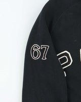 Vintage Polo Ralph Lauren 67 Embroidered Patch Logo Cotton Varsity Jacket - M