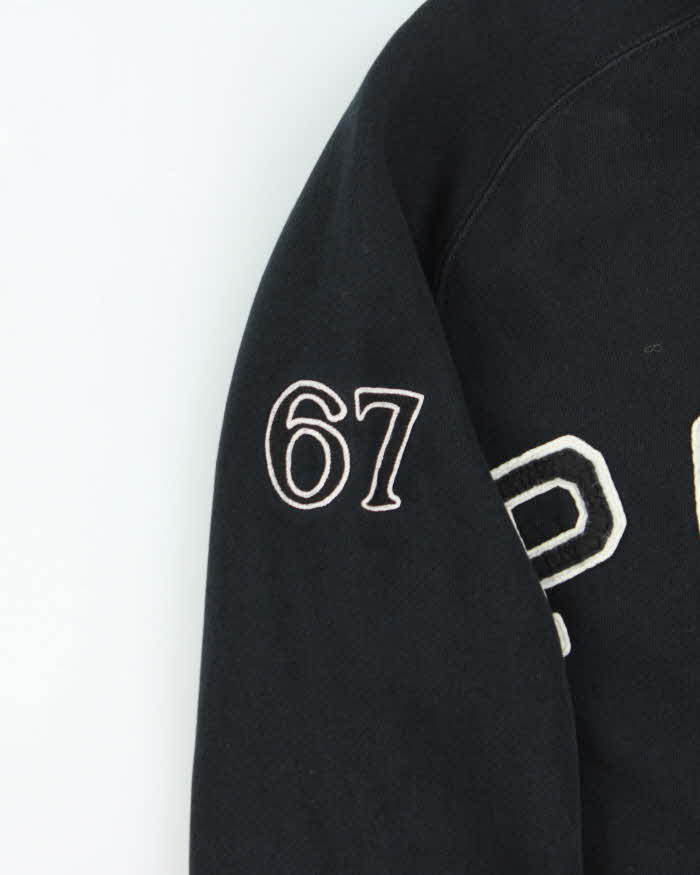 Vintage Polo Ralph Lauren 67 Embroidered Patch Logo Cotton Varsity Jacket - M