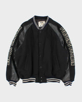 Vintage 1990s Person's Japan Wool Leather Varsity Bomber Jacket - M