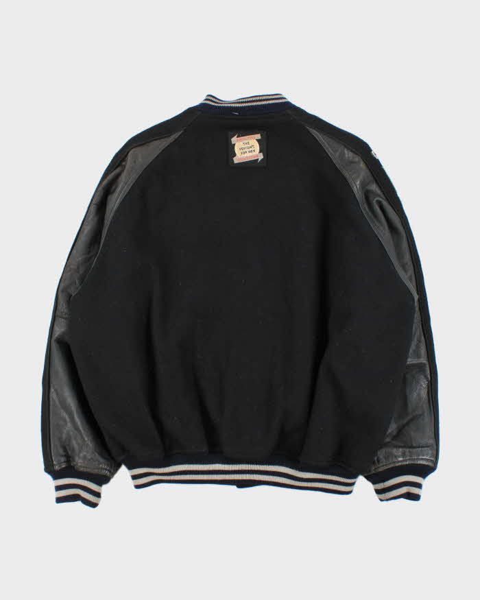 Vintage 1990s Person's Japan Wool Leather Varsity Bomber Jacket - M