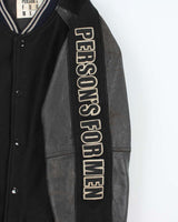Vintage 1990s Person's Japan Wool Leather Varsity Bomber Jacket - M